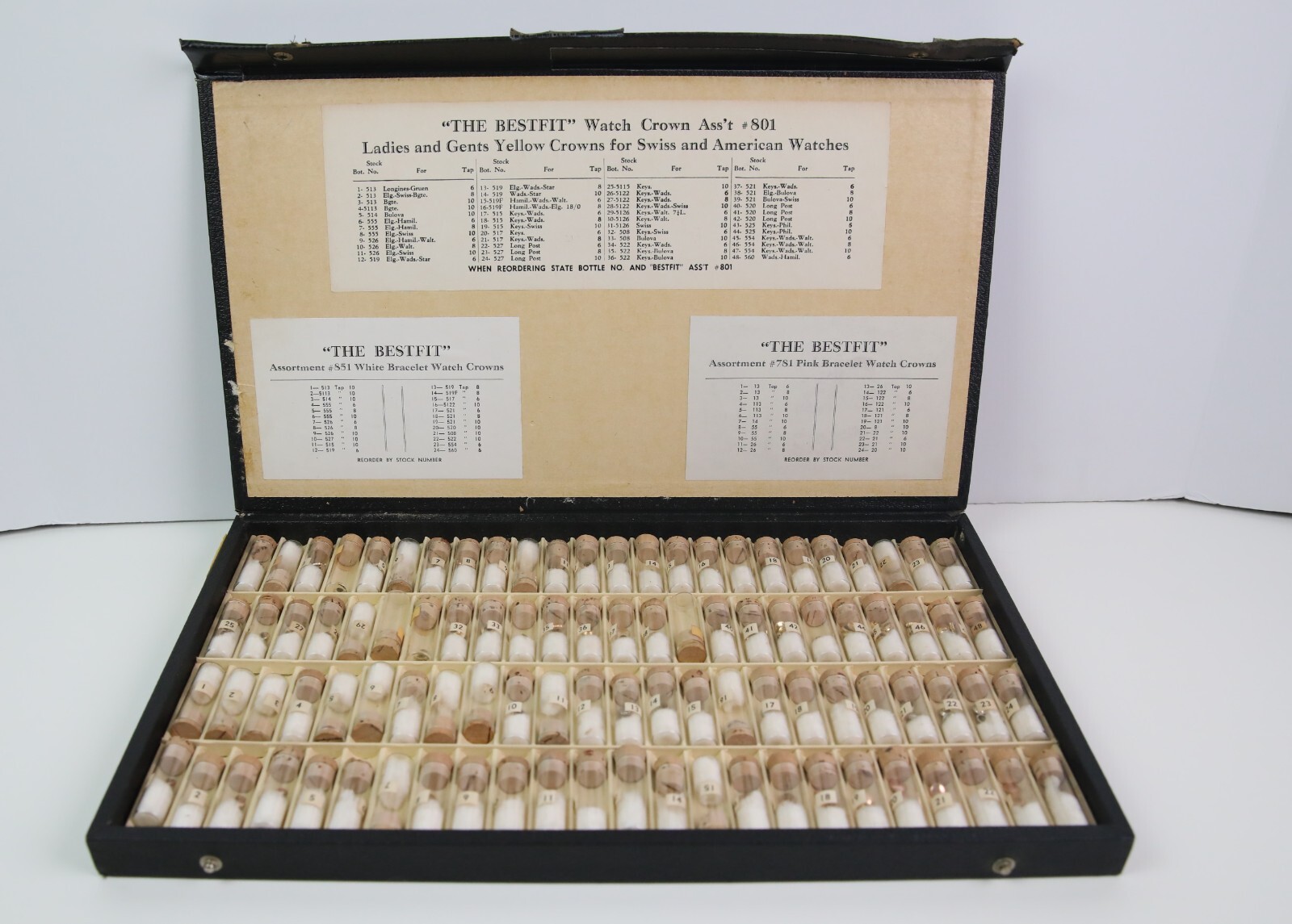 Bestfit Assortment #851 NOS White Watch Crowns (Pick A Size)