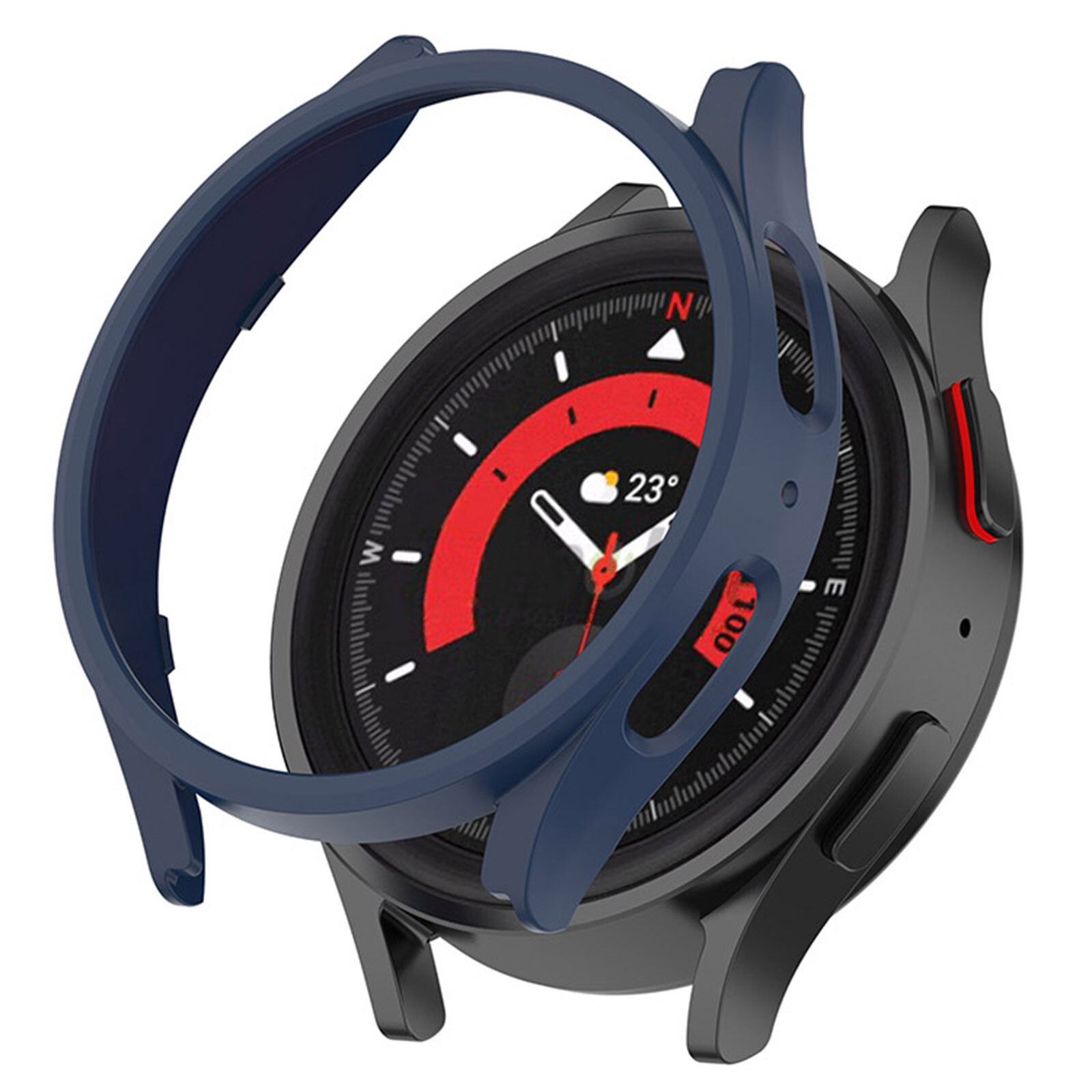 PC Case Hollow Protective Case Bumper Shell for Samsung Galaxy Watch5 Pro 45mm