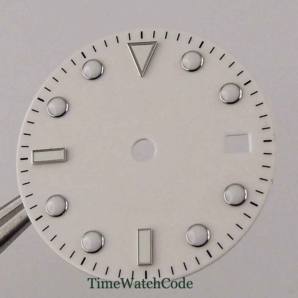 28.5mm Watch Dial White Face fit Miyota8215 821A DG2813 3804 ETA2824 2836