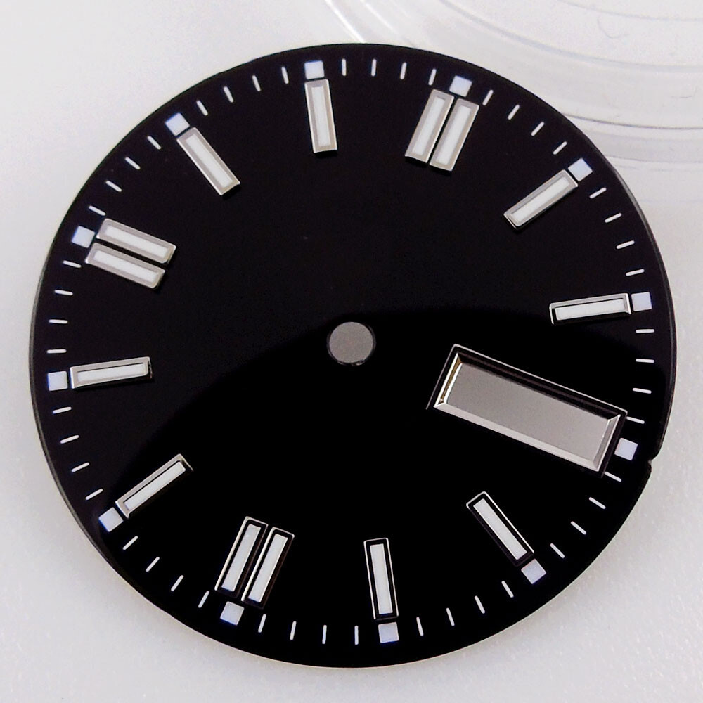 Fit NH36A Movement 29mm Watch Dial Face Accessories Date Week Black White Blue