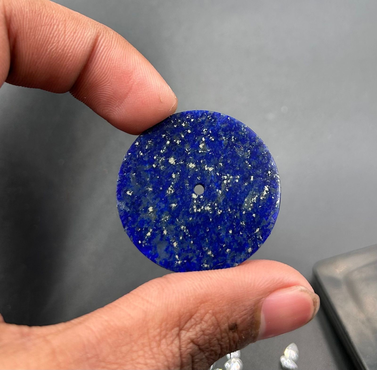 Blue Lapis lazuli Watch Dial: 33 mm Gemstone Watch dial Watch Face Flat Disk
