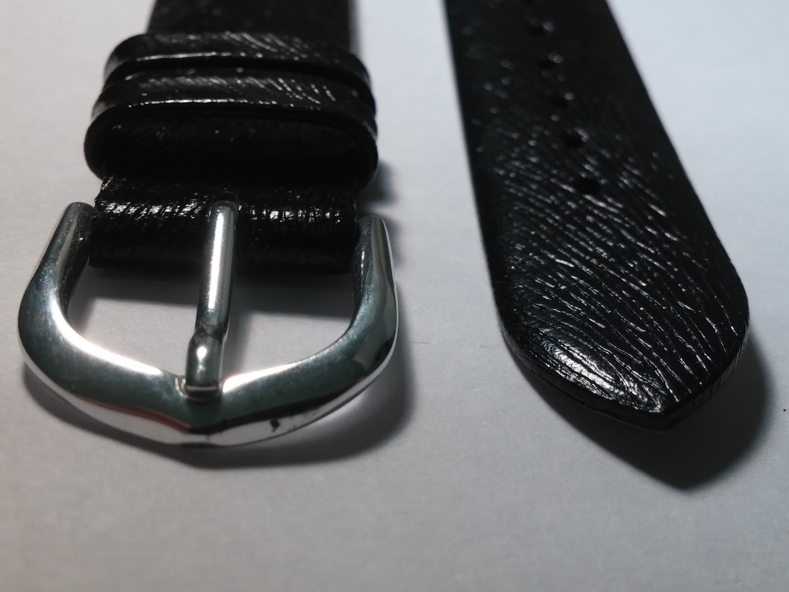 Fendi Band/Strap BLACK genuine leather, 15/14mm, lengths 60/100mm