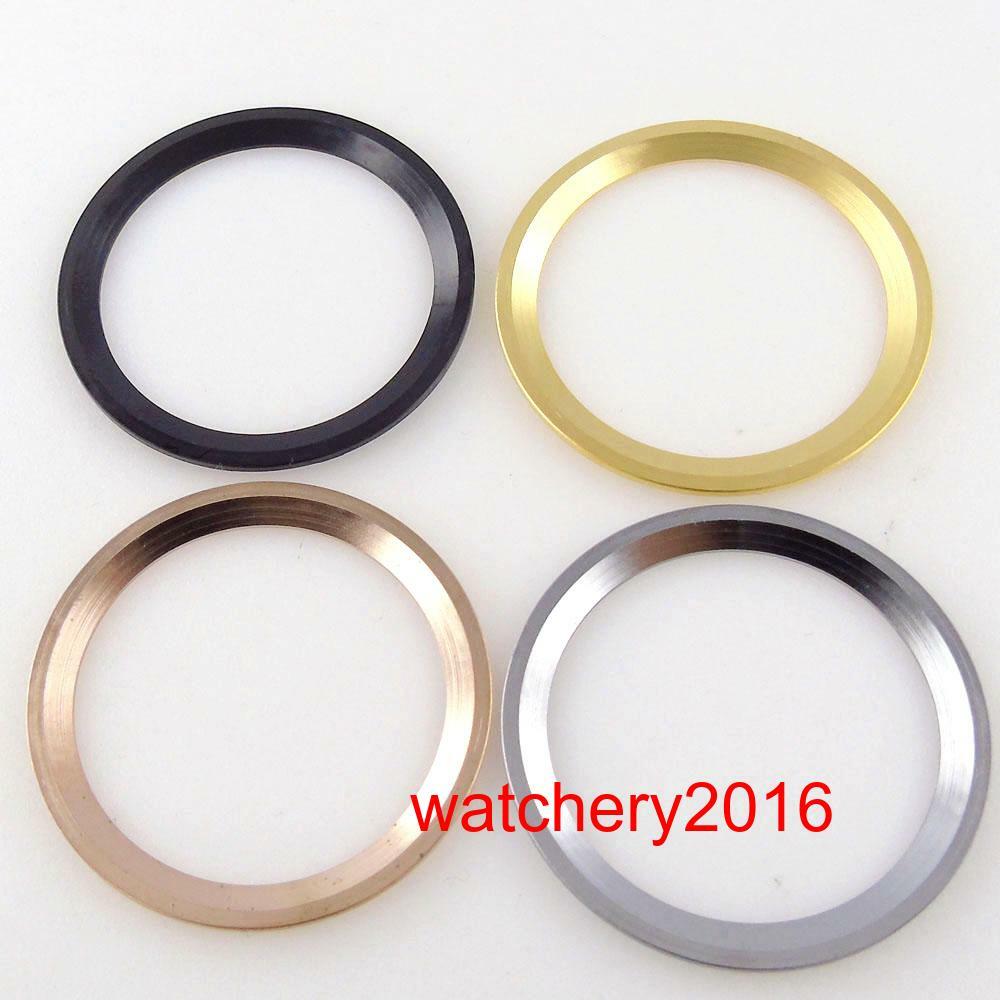 38mm Watch Bezel Insert Silver Black Rose Gold Fit 40mm GMT Automatic mens watch