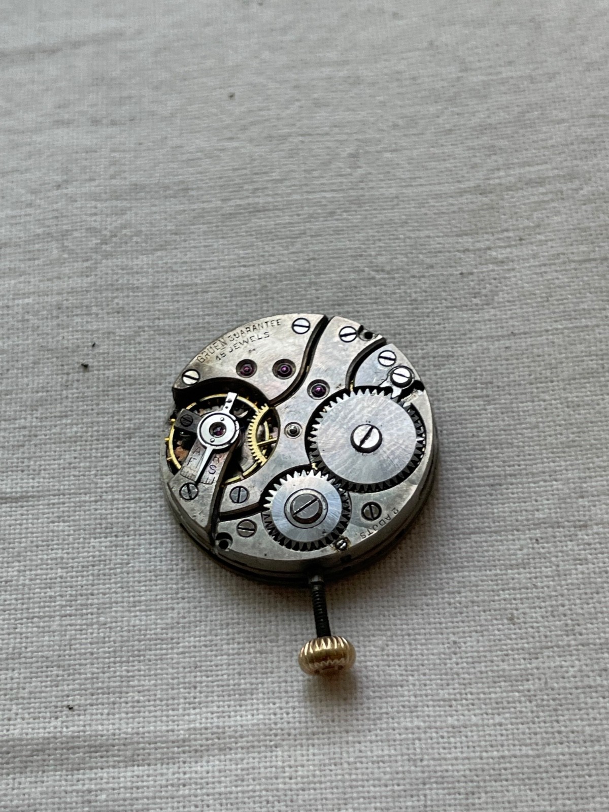 Gruen 15 jewels nice dial – movement for watch AS IS, lot0308