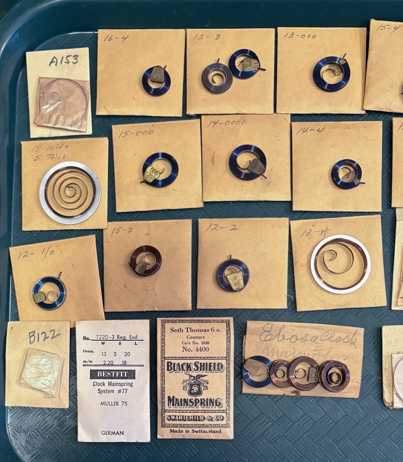 30+ Vintage NOS New Old Clock or Watch Spring or Mainsprings