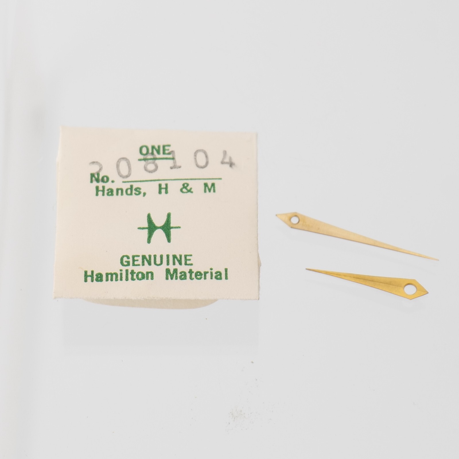 Hamilton Watch Hands No. 208104 Original Pair Hour Minute Watchmaker Parts (H22)