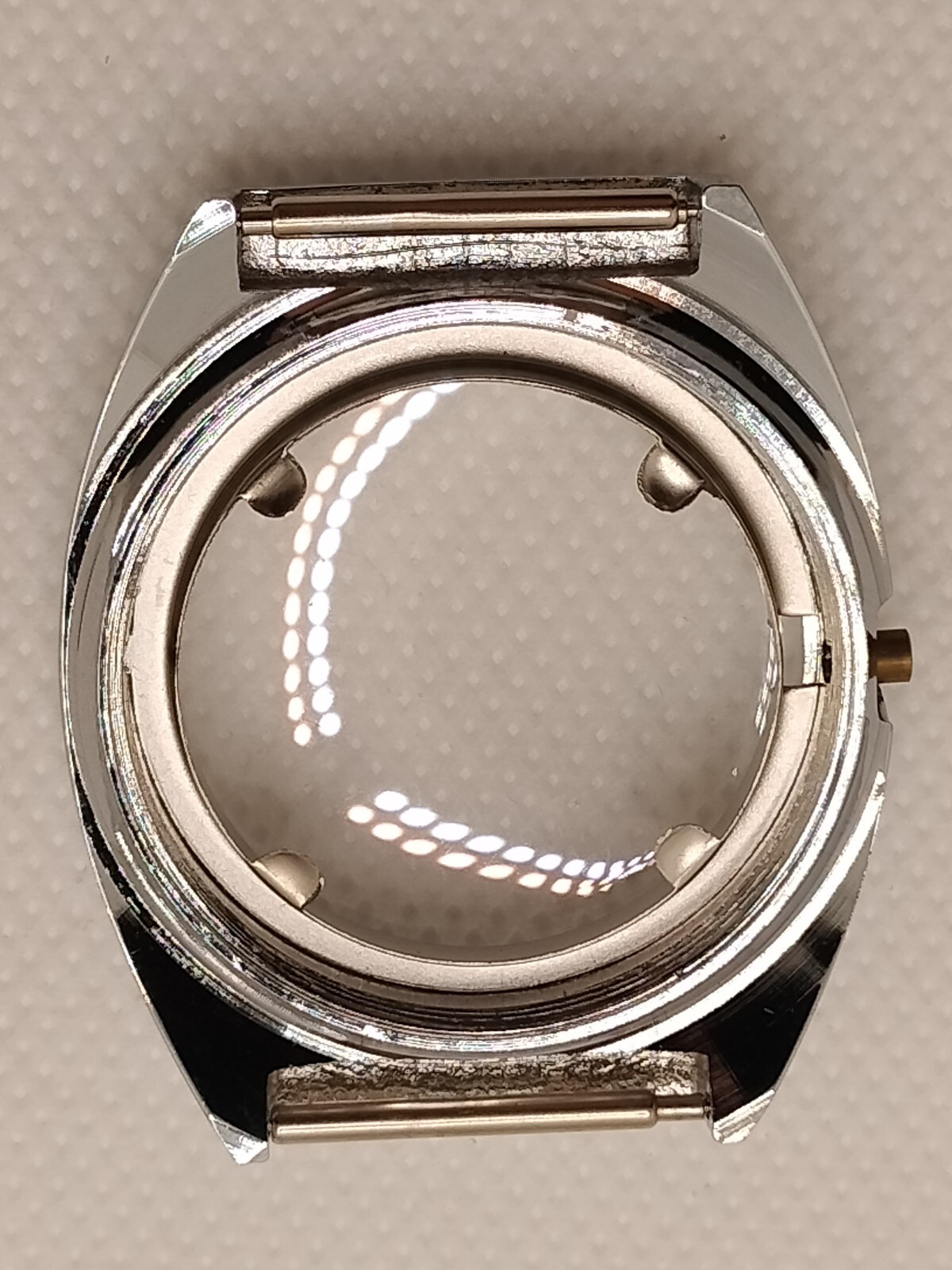 Gruen Watch Case w Crown #505-CA-5101 35mm Stainless Steel New Old Stock NOS