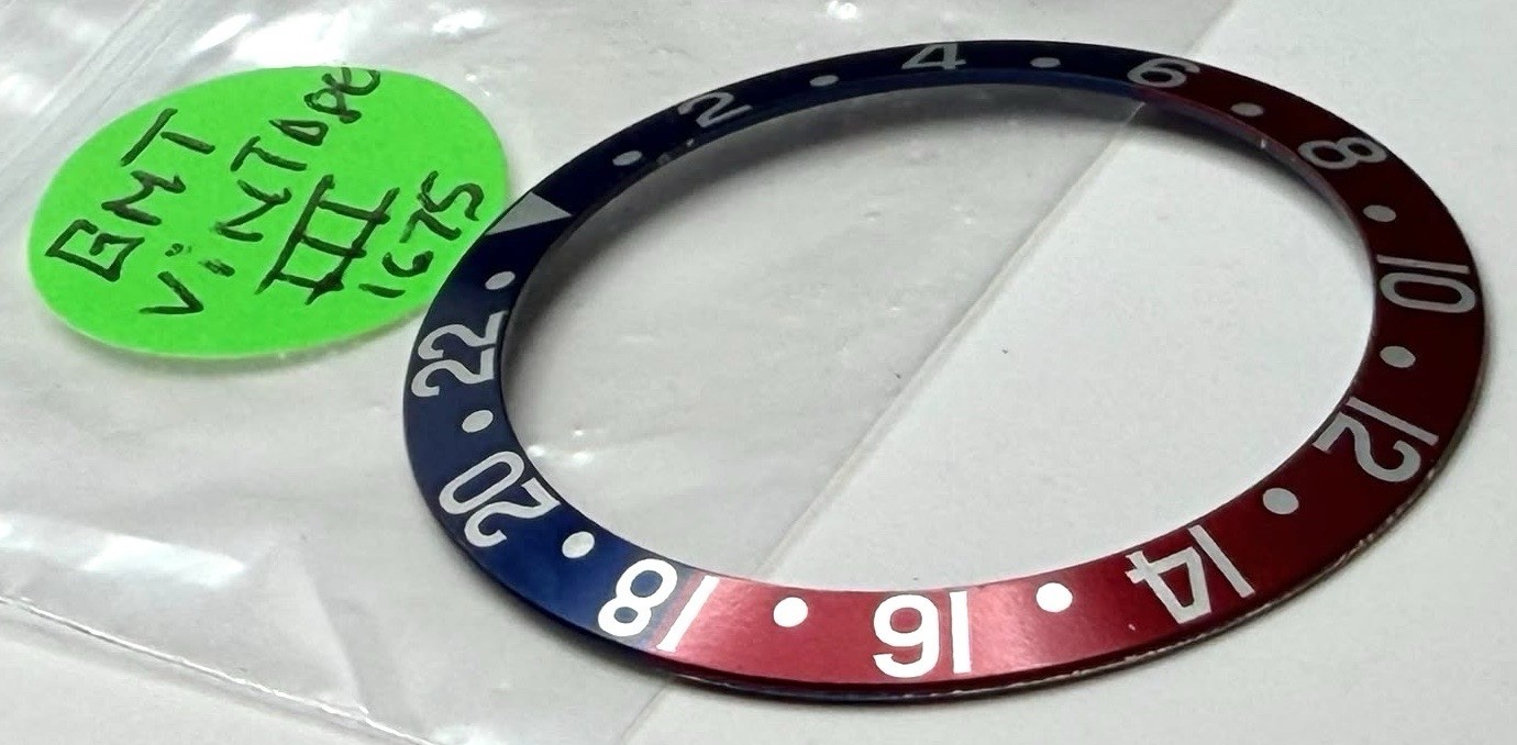 Rolex Watch Genuine Vintage GMT 1675 Bezel Insert