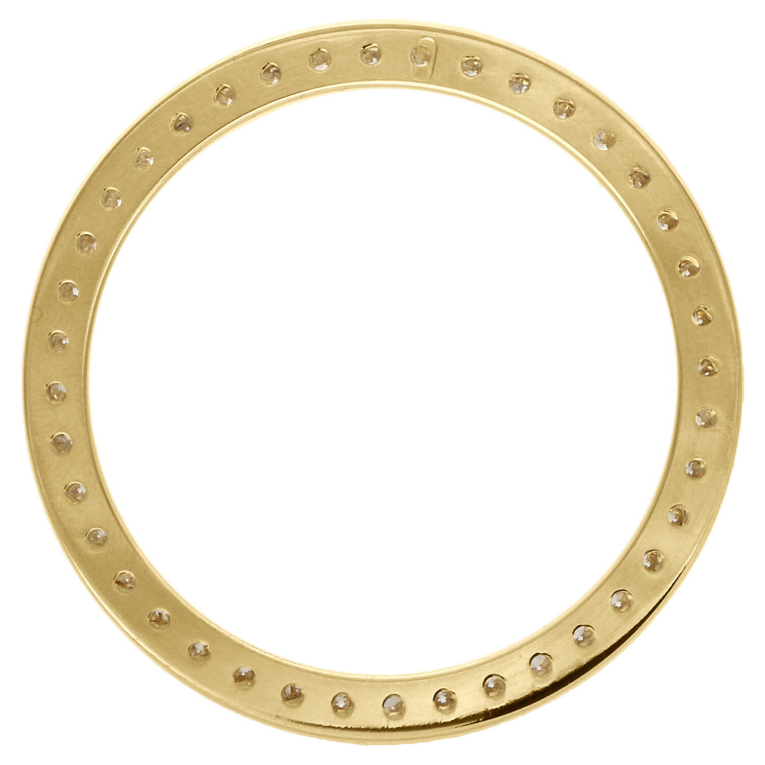 Solid Yellow Gold Diamond Bezel For 26mm Rolex DateJust President Watch 0.80 CT.