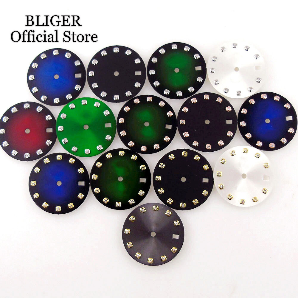 29mm Watch Dial Watch Face Fit NH35A NH36A Automatic Movement Diamond Index Date