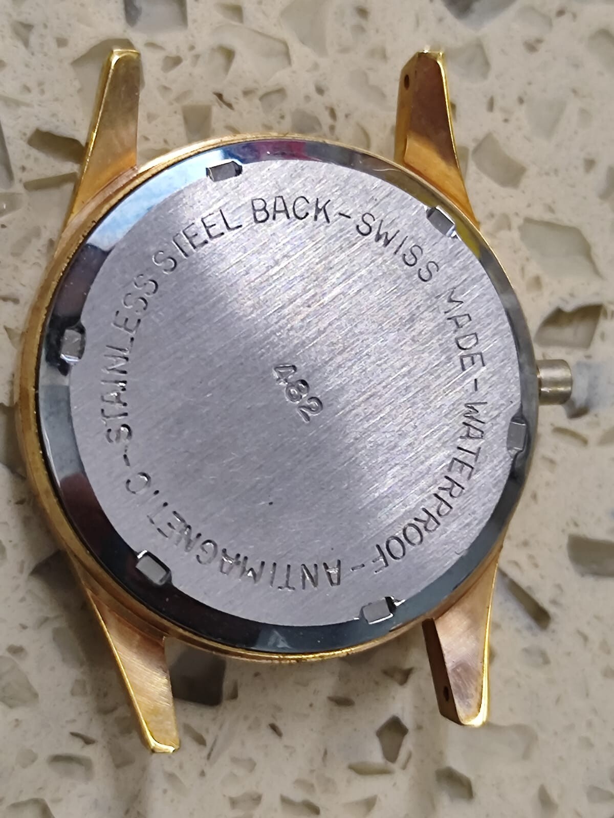 Vintage CASE WATCH swis made Gold Paletd 20LWC 1960 27MM NOS