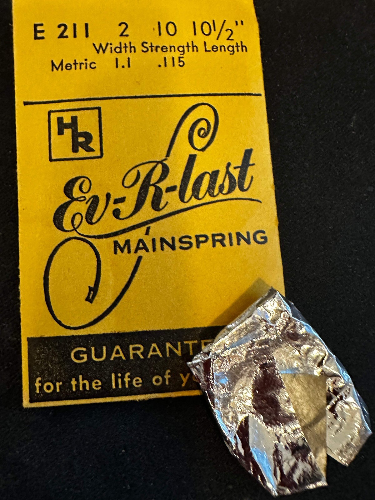 HR Mainspring E211 for Gruen caliber 115, 405, 406, 410, 411, etc – Steel