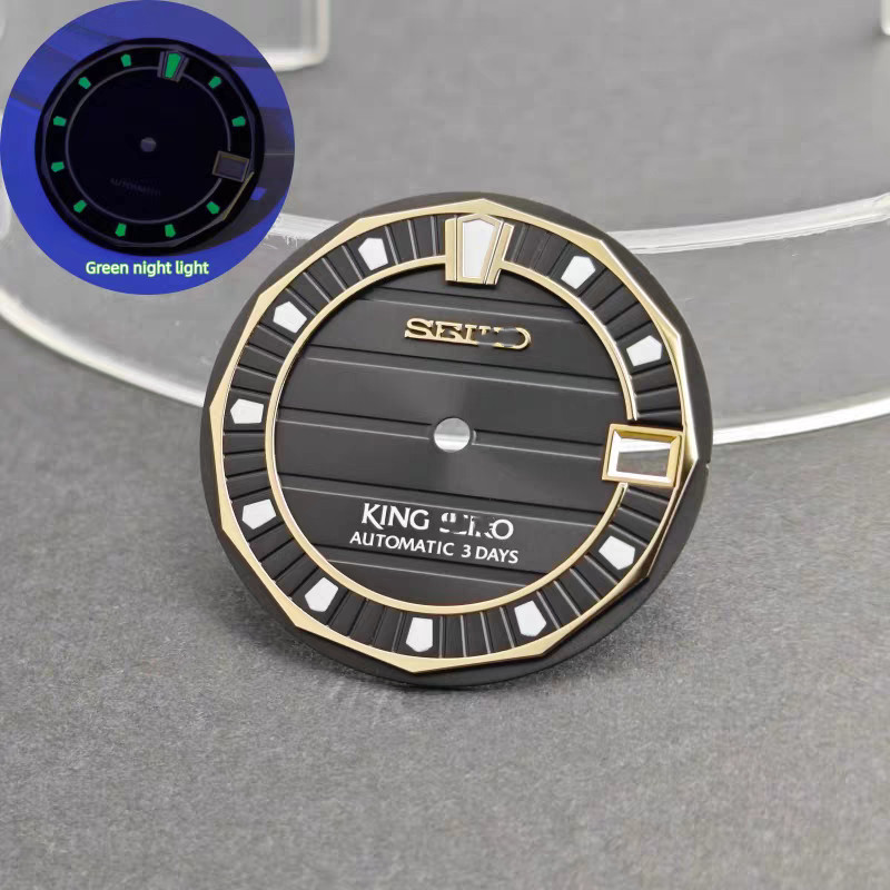 28.5mm Green Luminous Watch Dial for Nh35 Nh36 Movement Modification Accessories