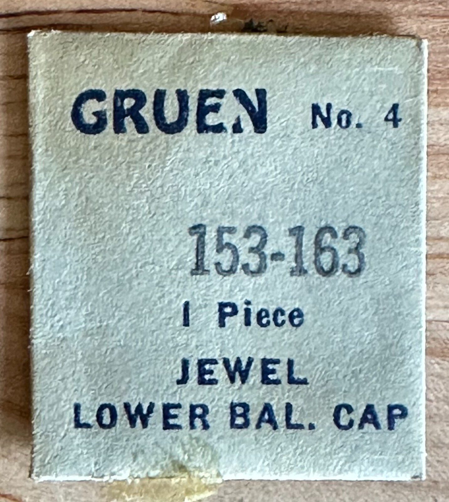 GRUEN EB330 CAL 153-163 LOWER BAL CAP JEWEL 1/4 DOZ WATCH REPAIR PARTS NOS WP1