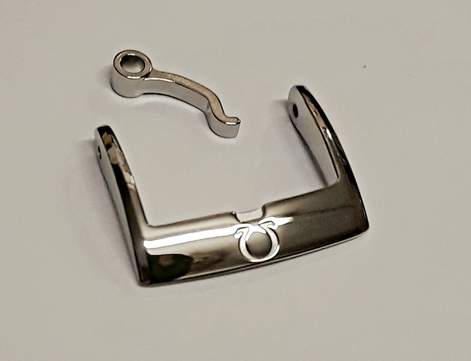 NEW 16mm OMEGA STEEL BUCKLE – EDGED GLOSSY FINISH