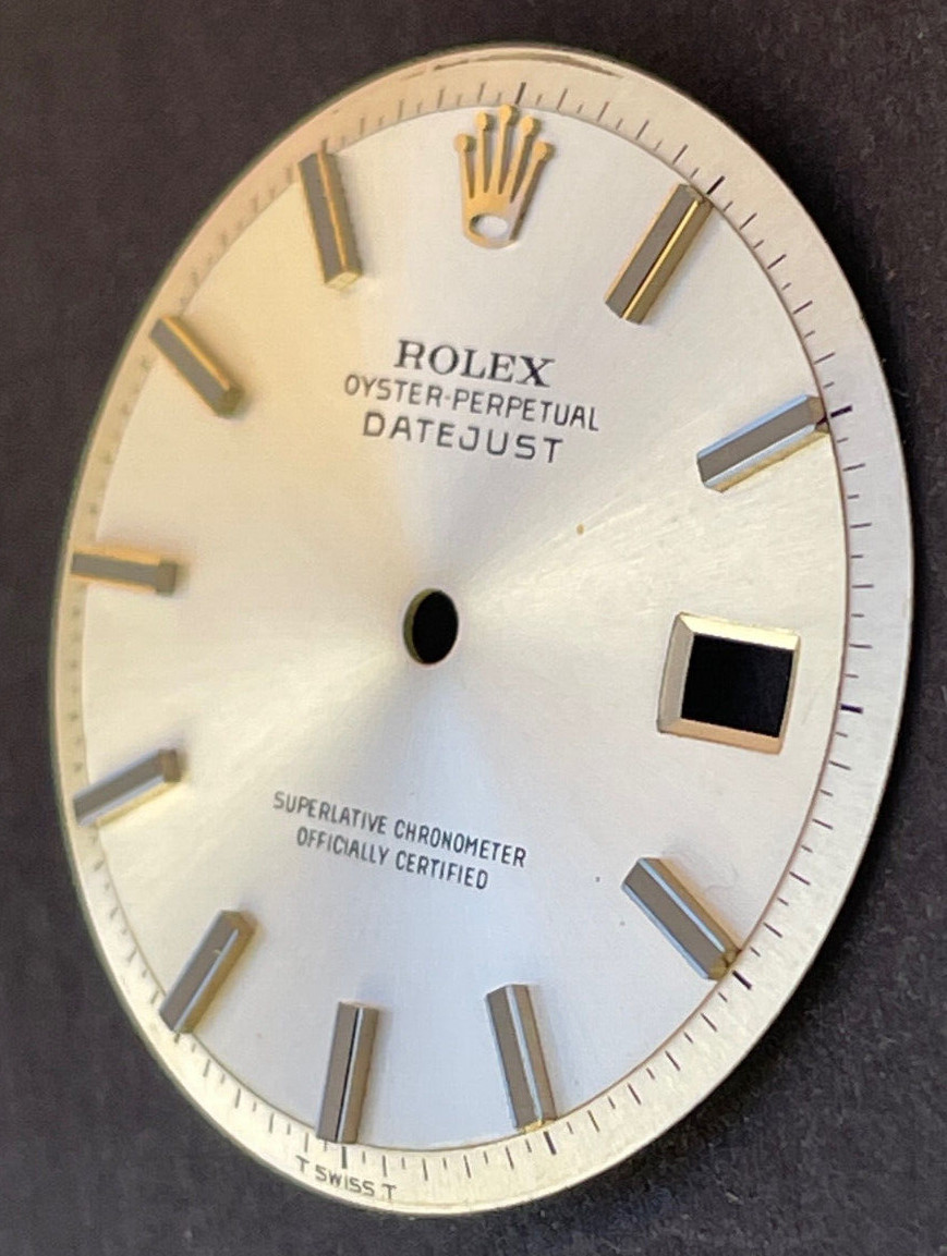 Vintage Rolex Oyster Perpertual Datejust Watch Dial For 36mm Case 1601 1603 1600