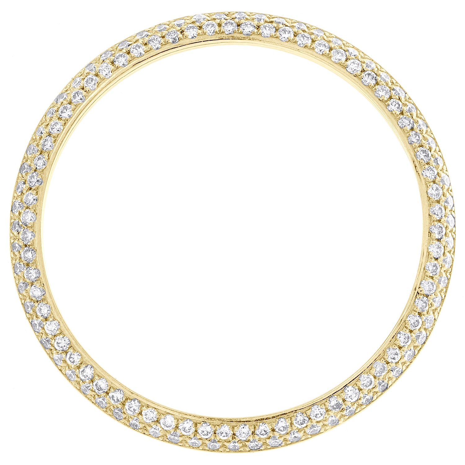 10K Yellow Gold Custom Diamond Domed Bezel For Rolex Day-Date 36mm Watch 1.50 CT
