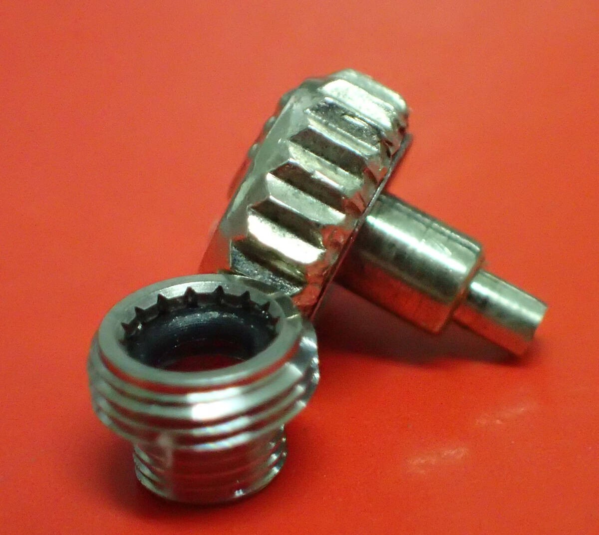 ROLEX 6mm White Gold Crown & Tube 600-4 Day-Date For Parts/Repair