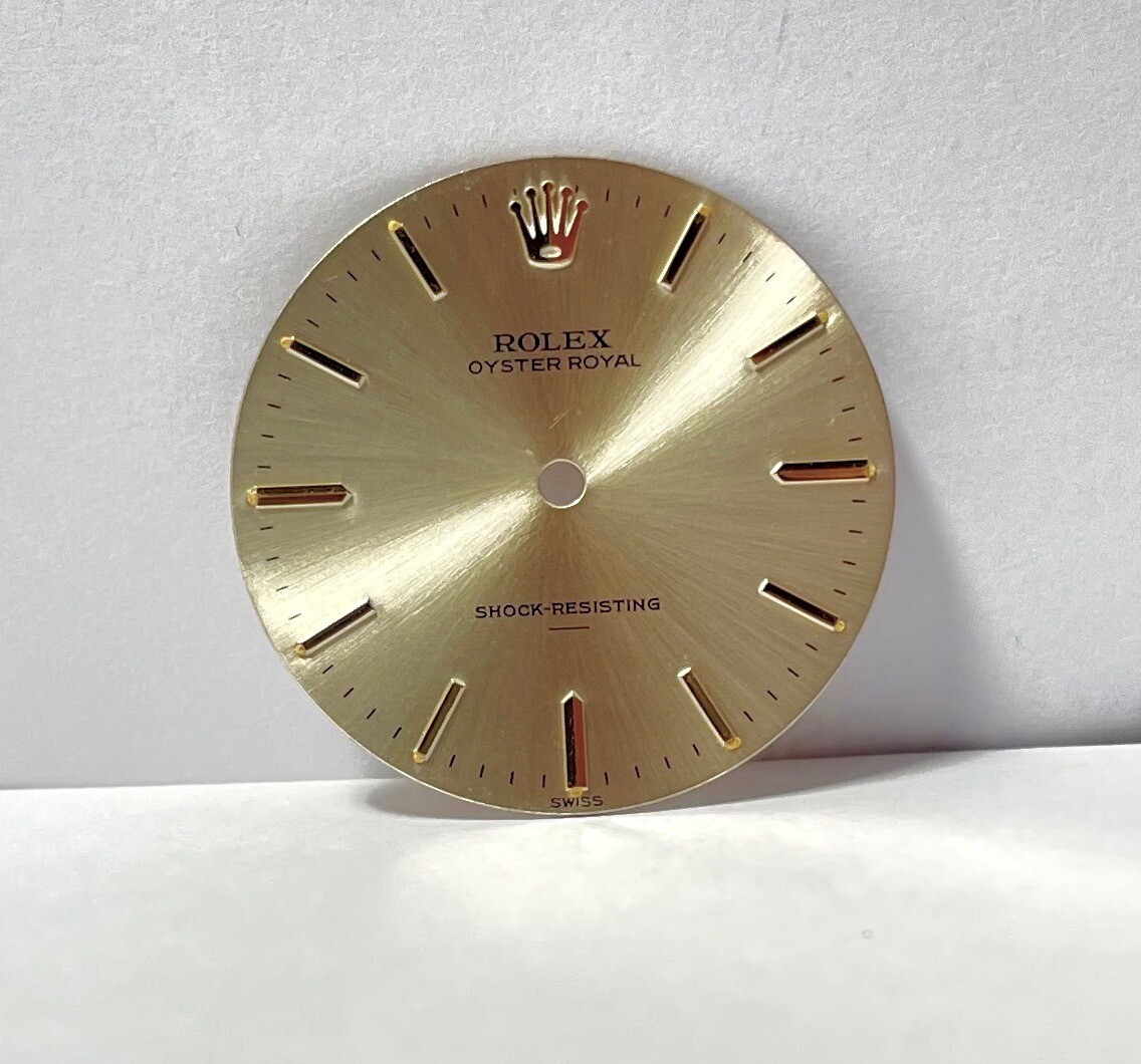 .Rare Vintage Rolex Oyster Royal Silver & Gold Stick Underline Dial 6044 #203