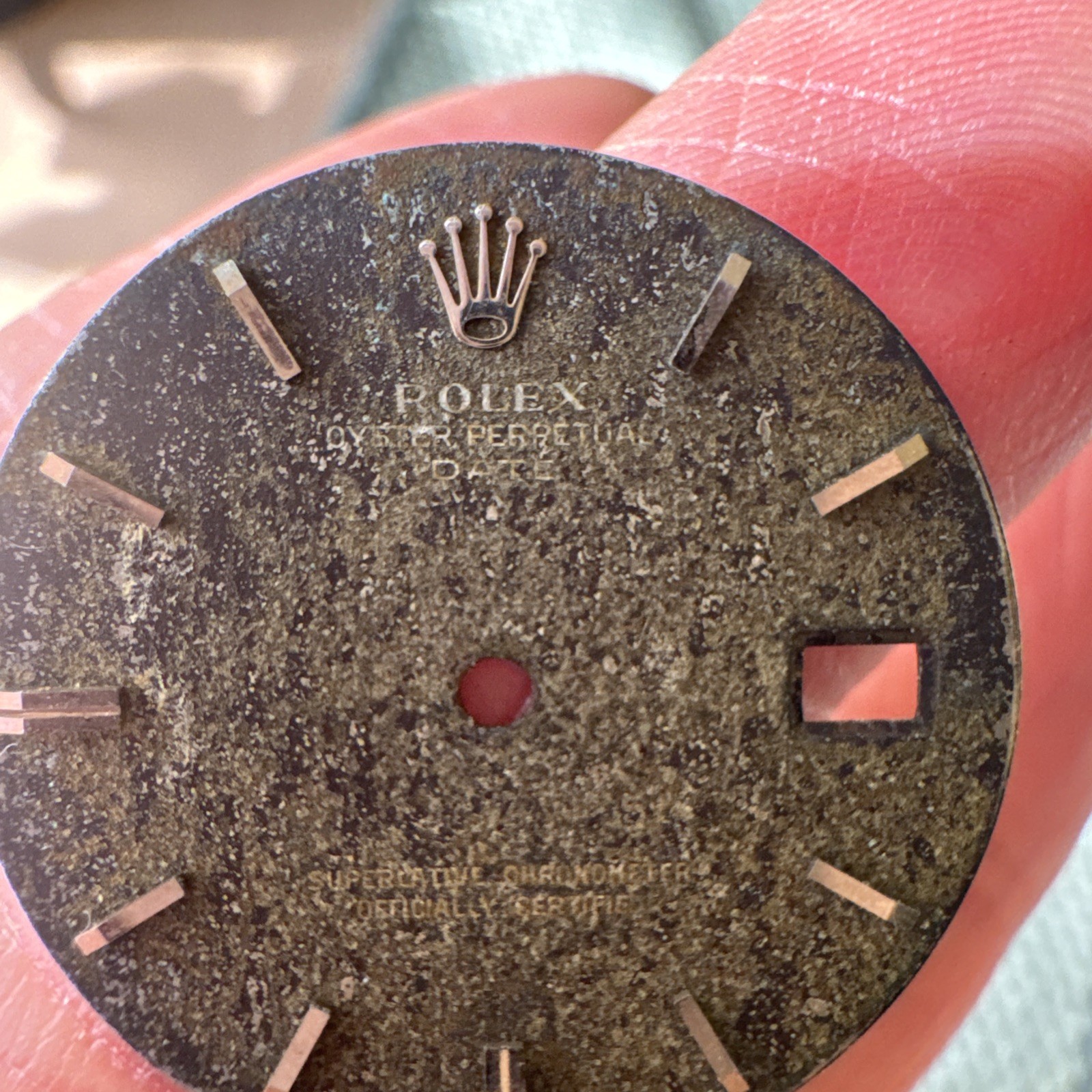 Rolex Tropical Oyster Perpetual Date 1500 cal 1570 Patina (100)