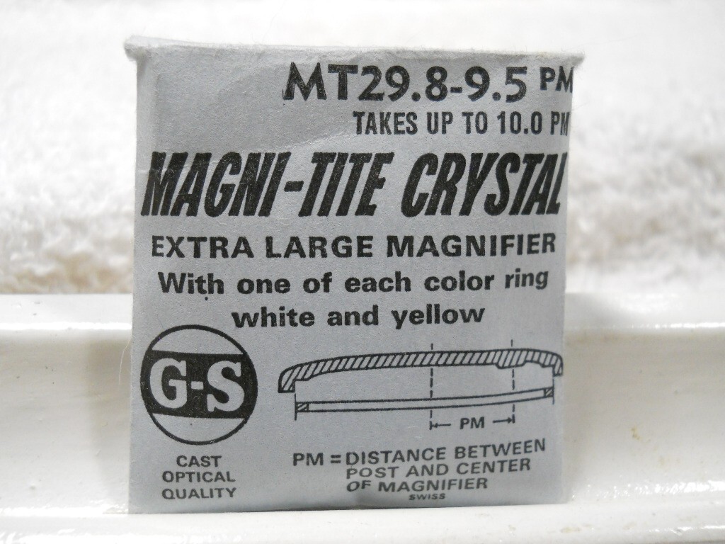 GS MT29.8-9.5 Magnifier Watch Crystal 29.8 mm – Silver Gold Ring – Replacement