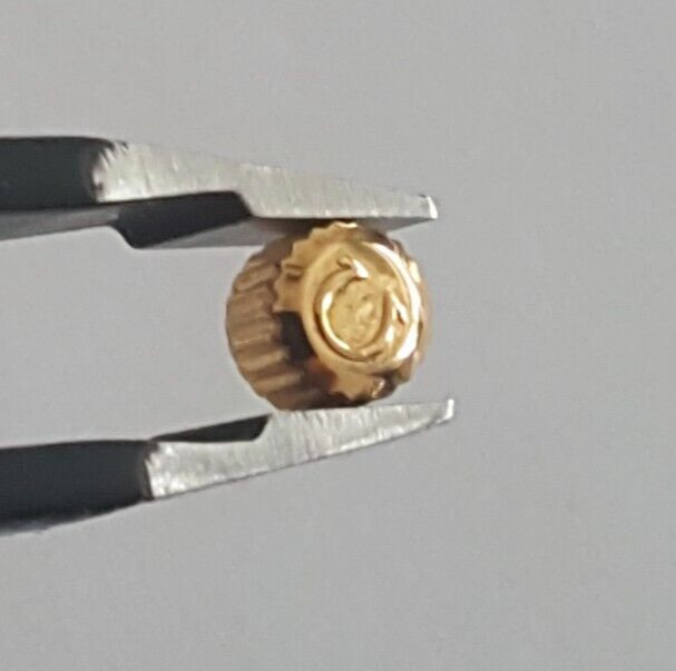 Omega Crown, Gilt, Water Resistant Part Number 42050