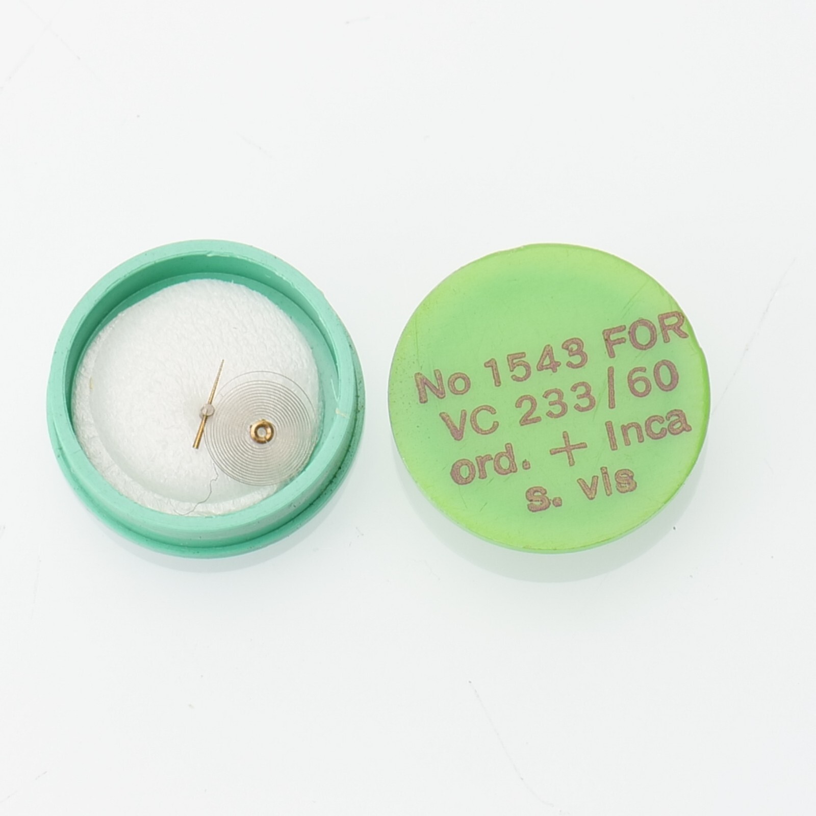 VC 233/60 INCA Balance Hairspring Watch Part New Old Stock Watchmakers (G2D5)