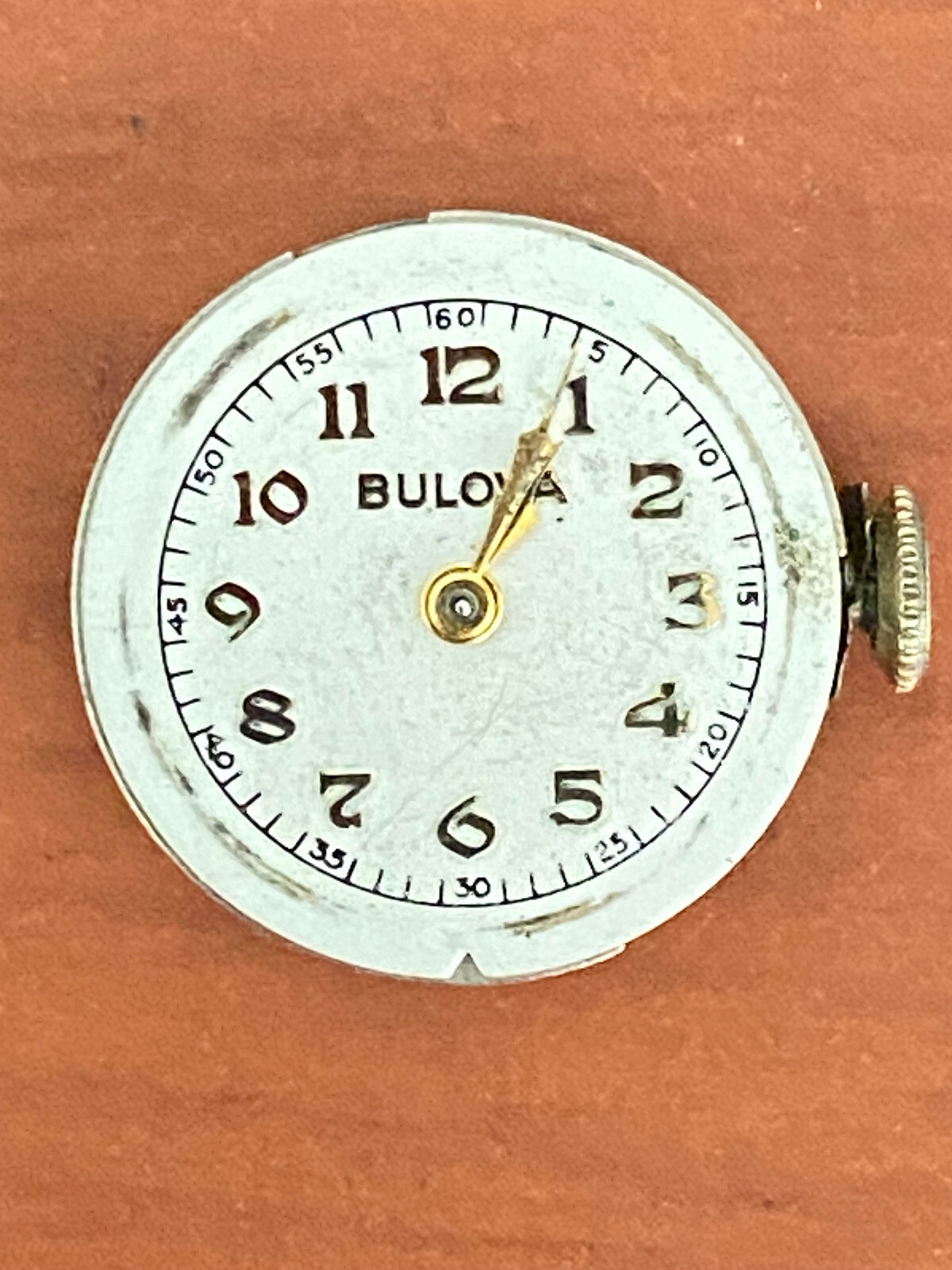 VINTAGE LADIES BULOVA WRIST WATCH MOVEMENT, CAL. 7AM, NOT RUNNING, BAD STAFF