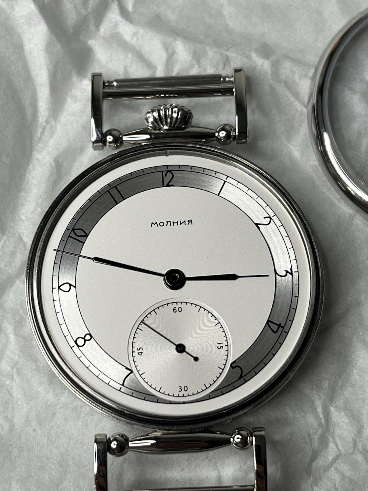 Molnija Marriage Watch Parts Set – Case Dial Hands – No Movement – Aftermarket