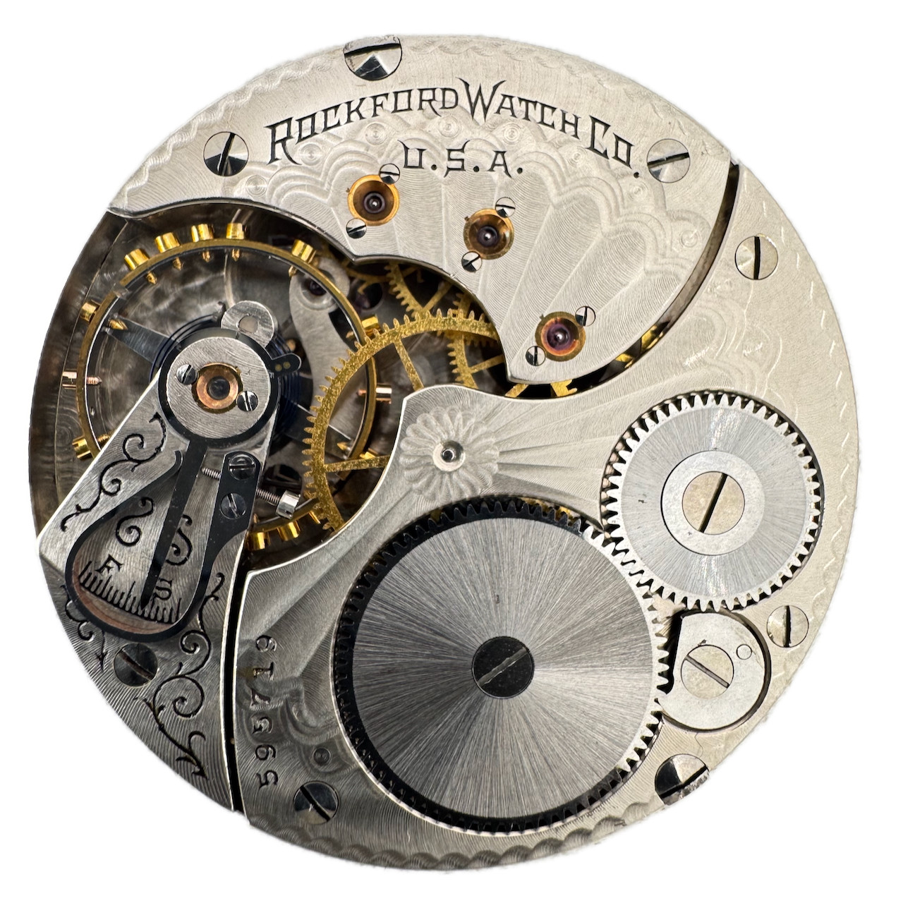 Antique 16s 1902 Rockford 11j Mechanical Hunter Pocket Watch Movement 590 USA