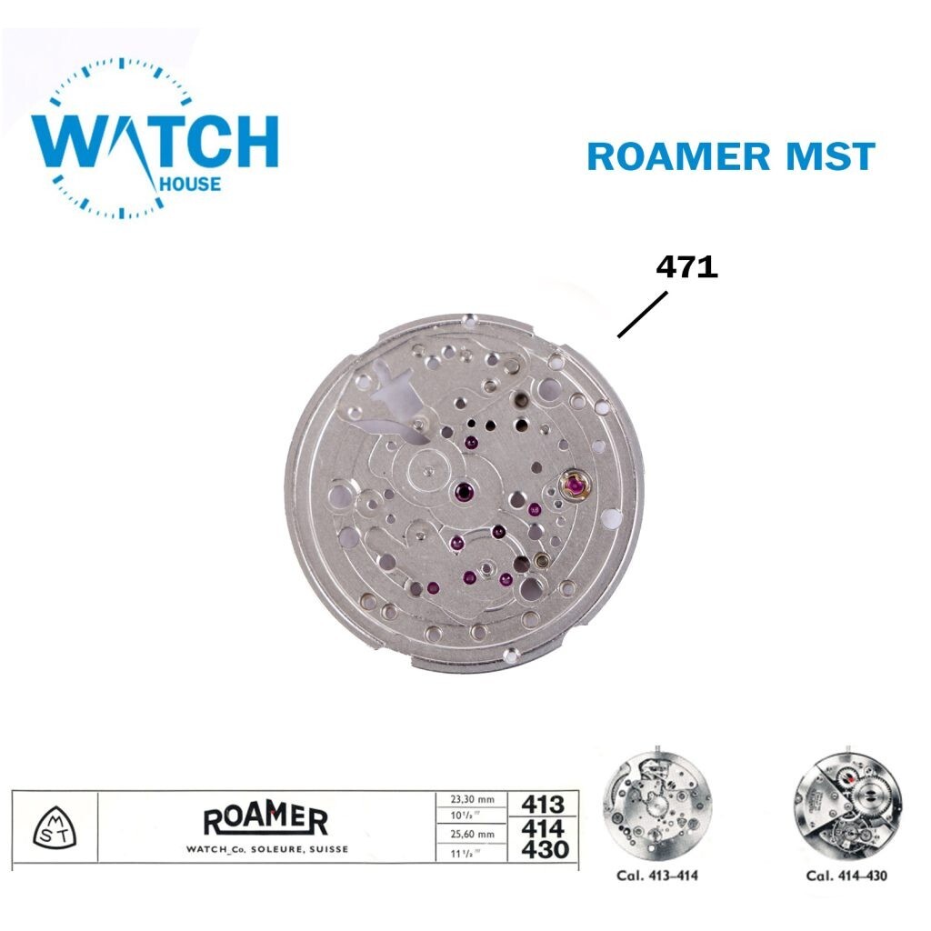 ROAMER MST 413 or 414 or 430 Swiss Spare Parts, Part Number 471.