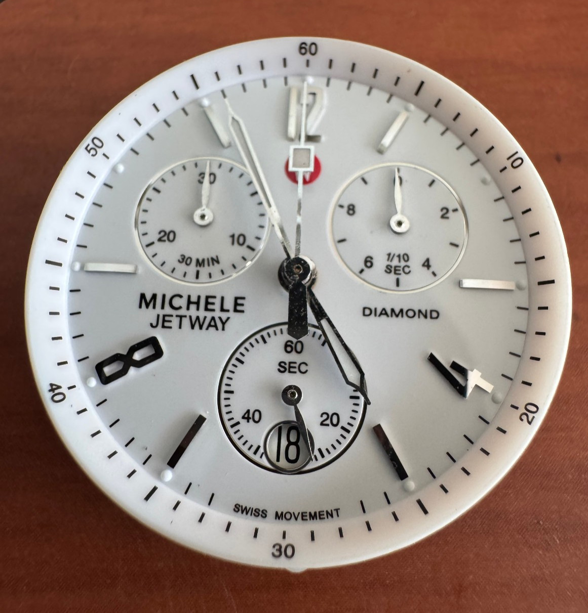 CLEAN LADIES MICHELE JETWAY WRISTWATCH MOVEMENT CAL. ETA G15.211 KEEPING TIME