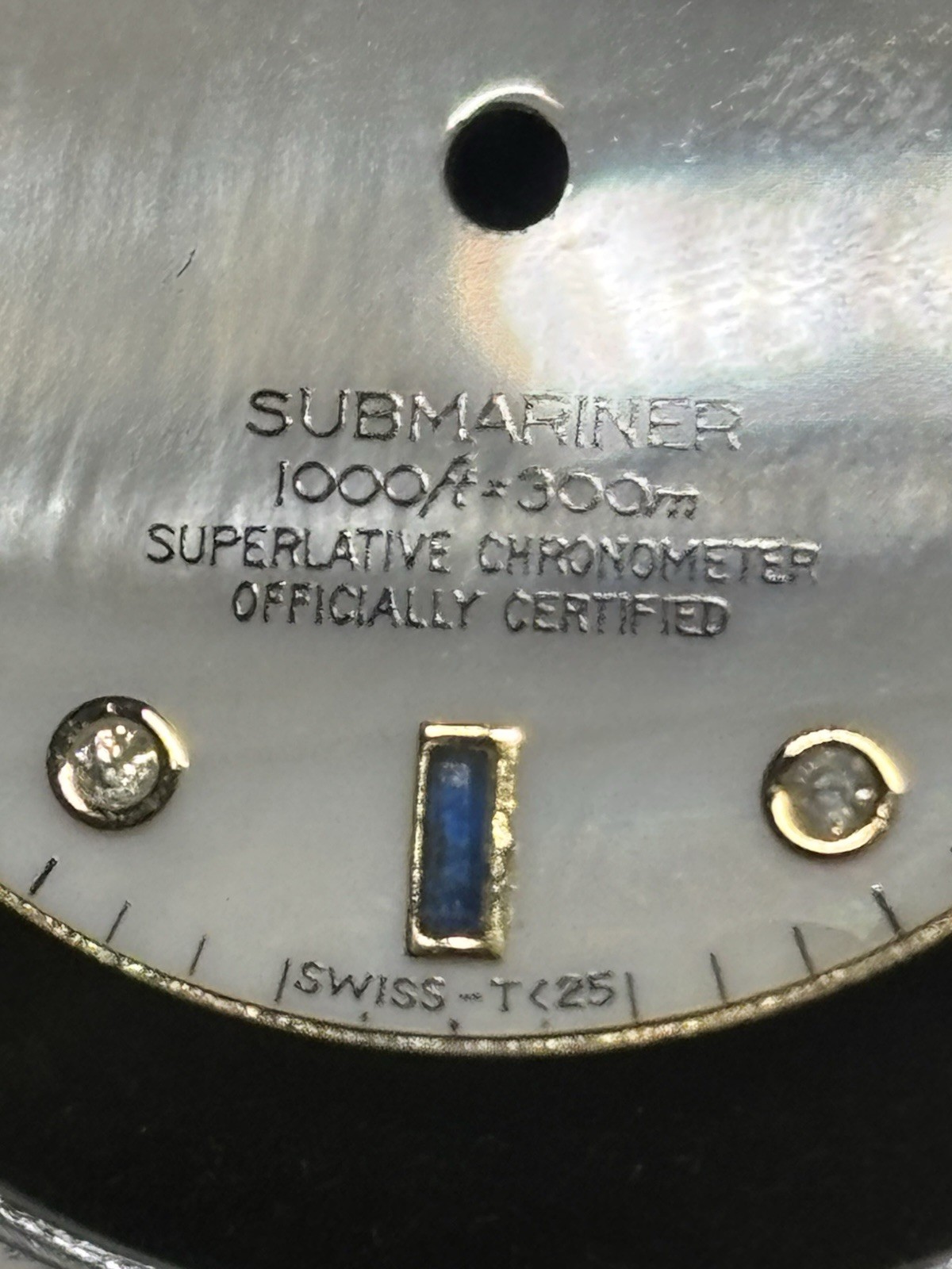 Rolex Submarine Dial Custom MOP Ruby Baguette For 16613 16803 116613
