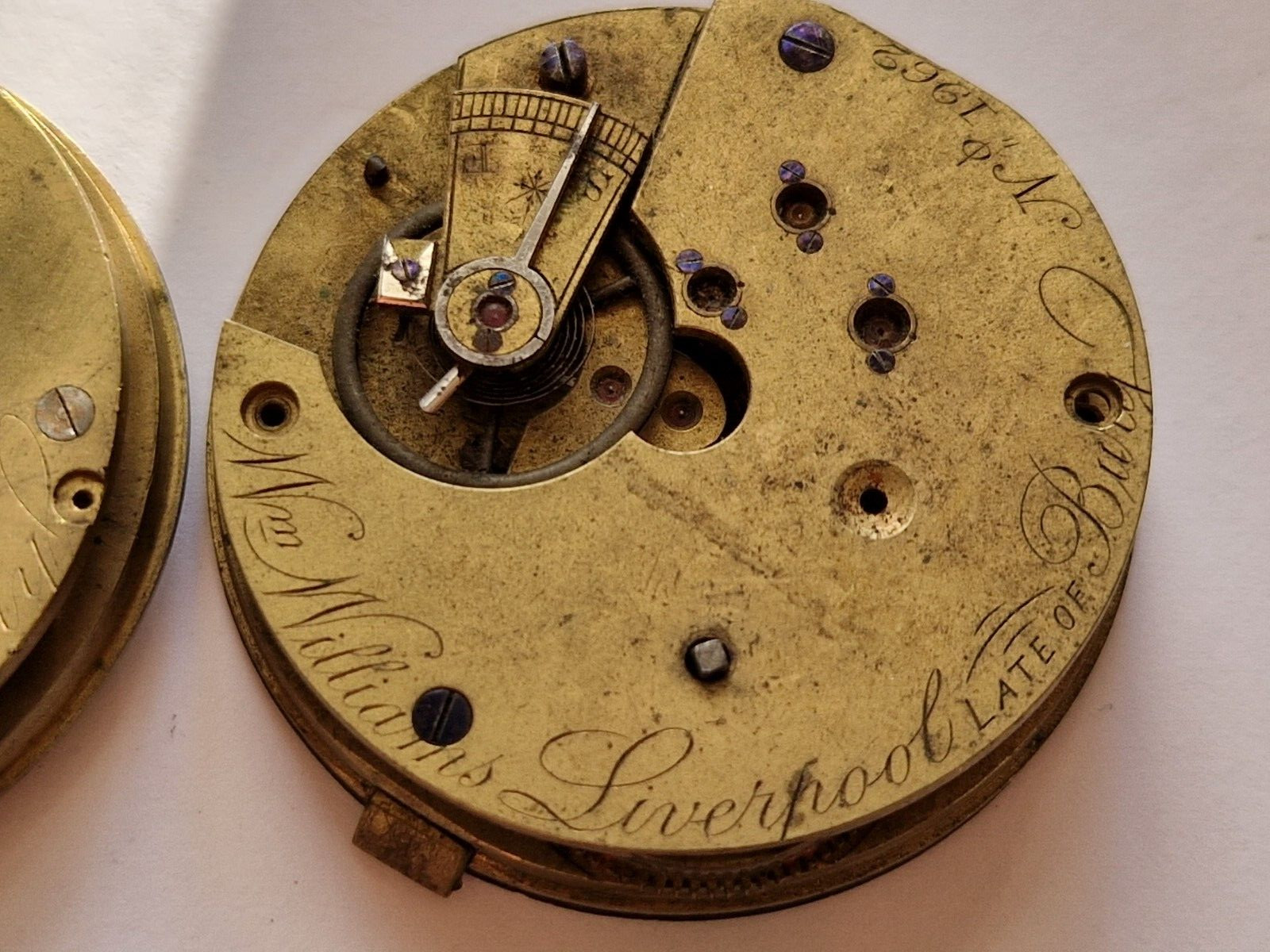 watch movements joblot Williams Rusel antique large size watchmakers lot 6x