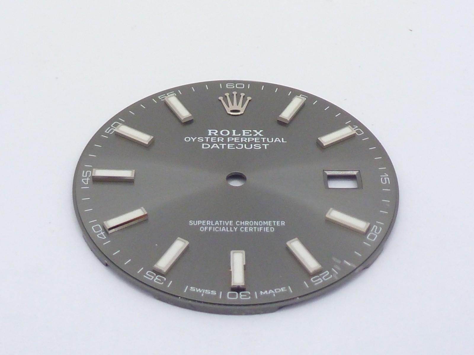 Original Rolex Datejust 126334 126300 Grey Rhodium Stick Dial 40mm New