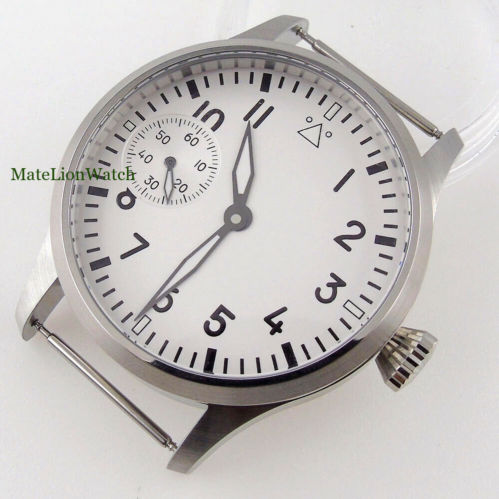 42mm Sterile Watch Case+Hands+Dial For ETA6497 ST3600 Black/Bronze Plated