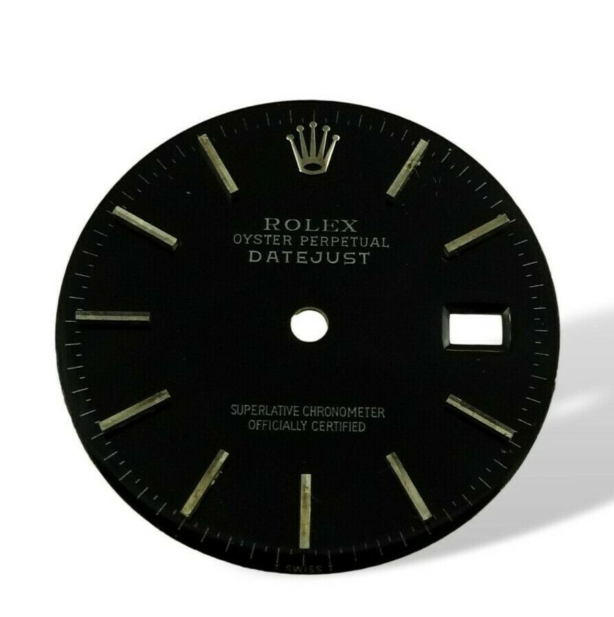 Rolex Men’s Datejust Oyster Perpetual Black Dial Steel Marker 16013 16233 Part