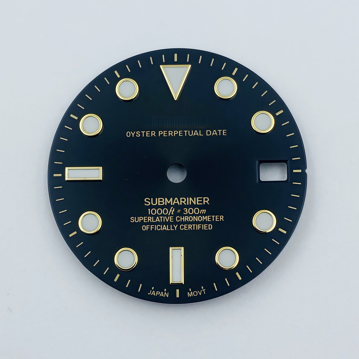 28.5mm SUB Sun Pattern Watch Dial Blue Green Lume for Nh35 Nh36 Movement Parts