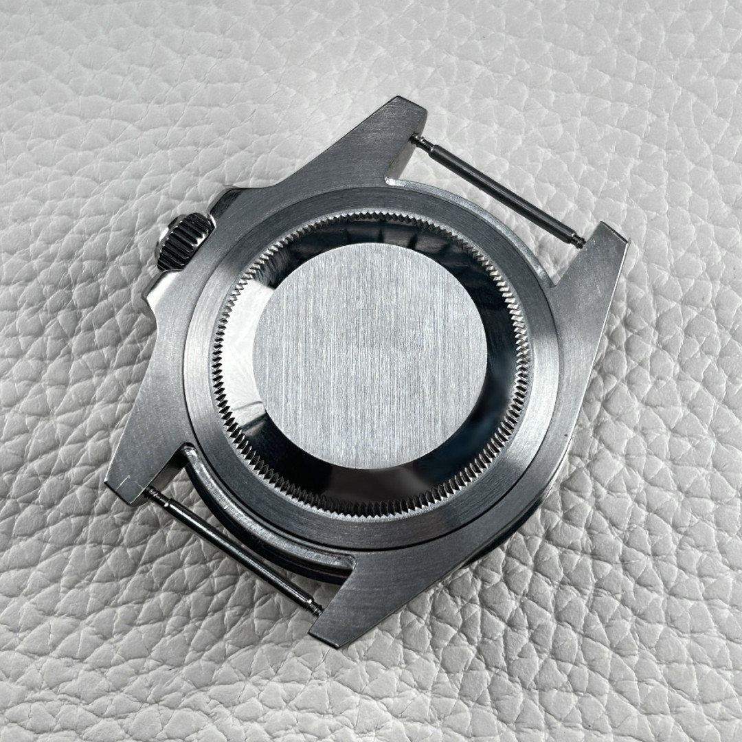 Silver 40mm Watch Case Green Bezel Sapphire Fits NH35 NH34 4R35 Steel Waterproof