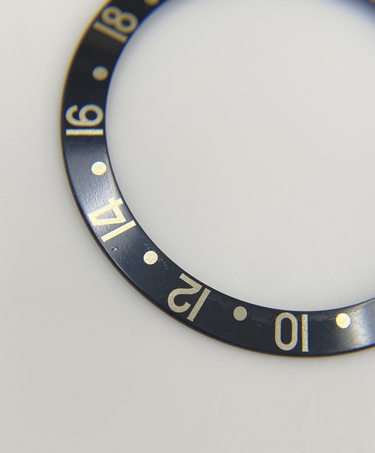 Genuine Rolex GMT Master Sapphire 16713 16718 16758 Black/Gold Bezel Insert