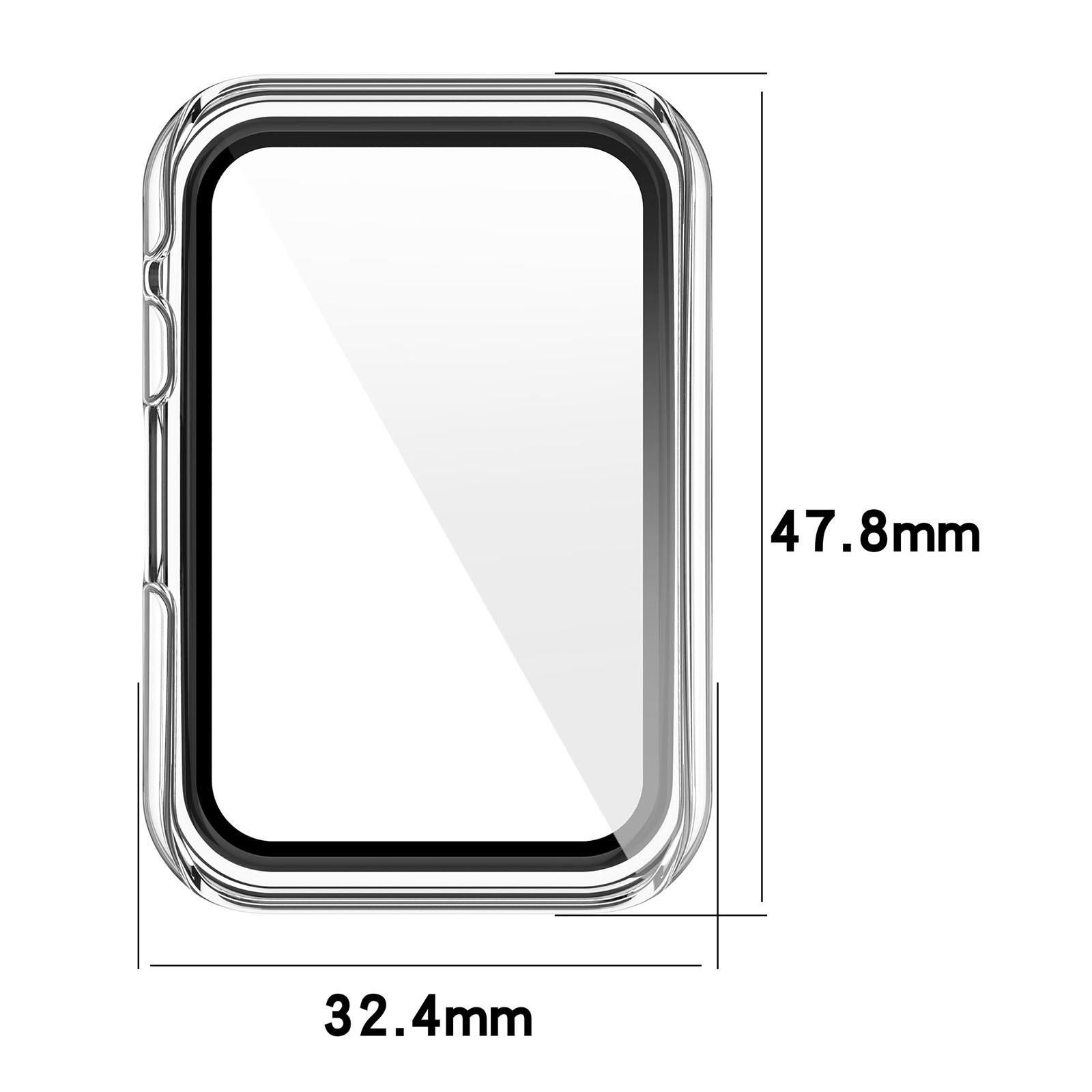 PC+Tempered Film Protective Case for Huawei Watch Fit Special Edition (B39)