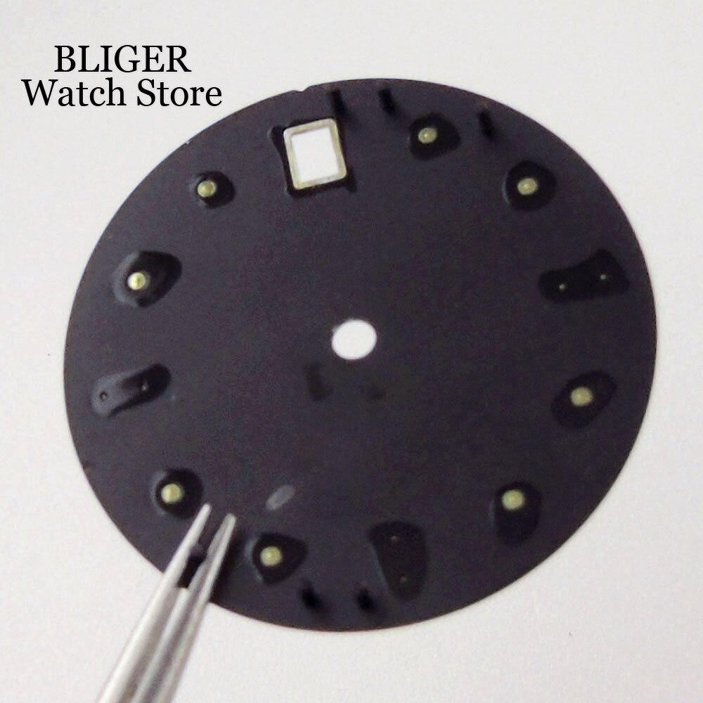 29mm Fit NH35 NH35A Watch Dial Black White Men Watch Lume Parts Accessories Set