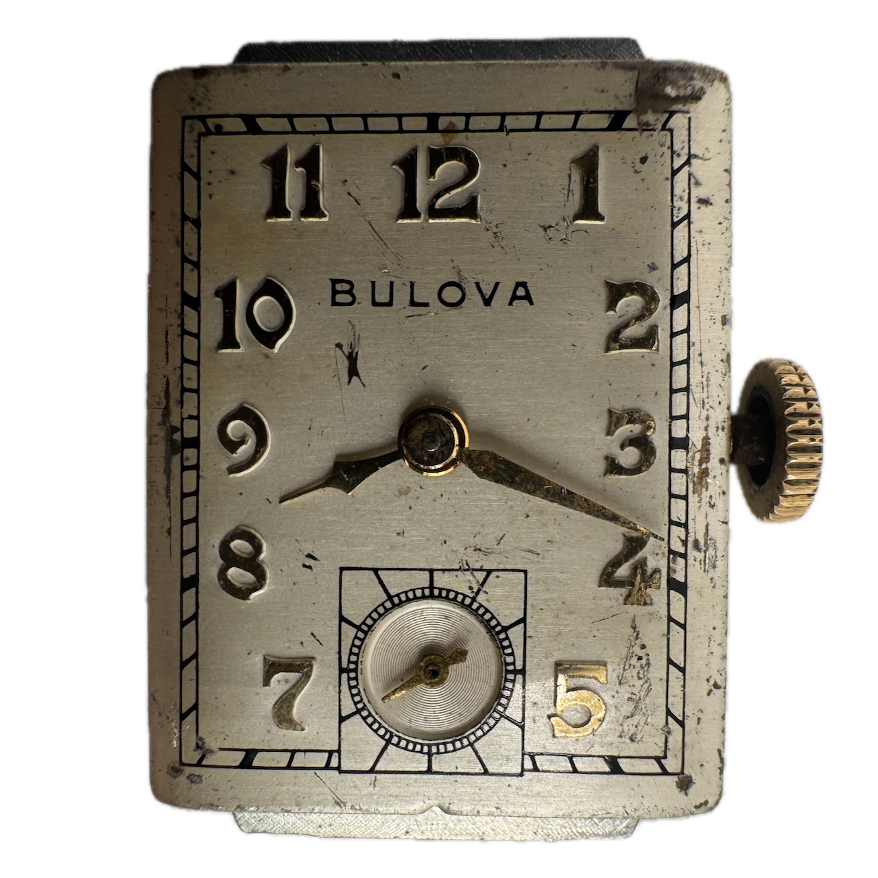 Antique 18mm Bulova 33 Jewel Mechanical Men’s Wristwatch Movement 7AP USA