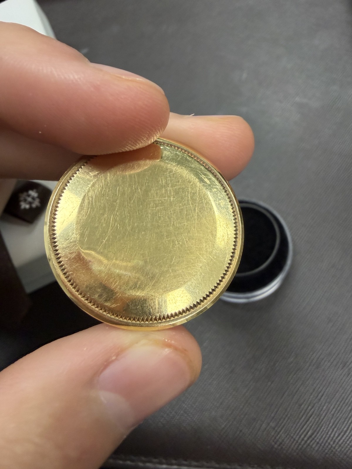 Authentic Rolex Day-Date 1803 18k Gold Case Back OEM Vintage President w/ Gasket
