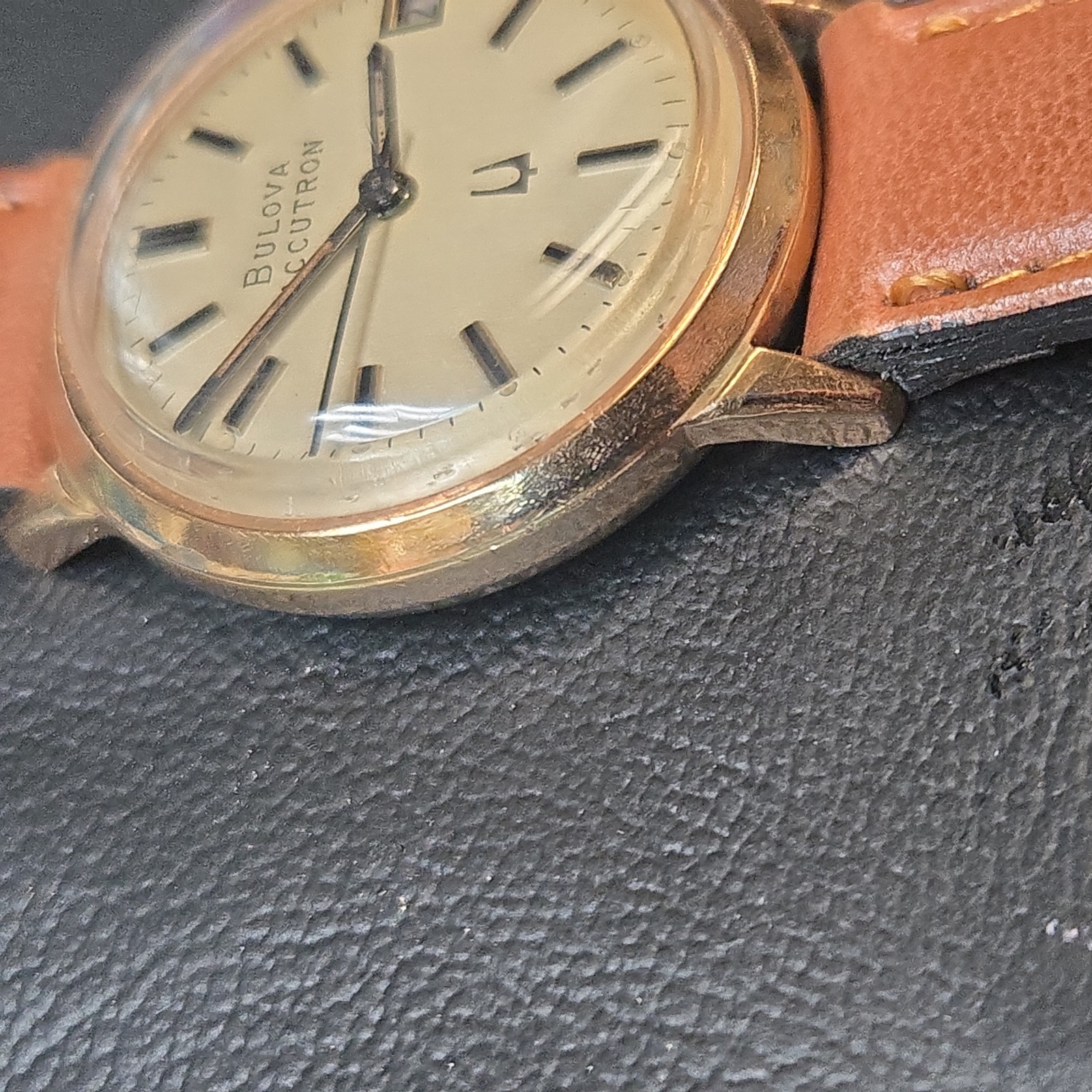 1975 Accutron Runs Great Movement 2181,Rose Gold Beautiful Dial