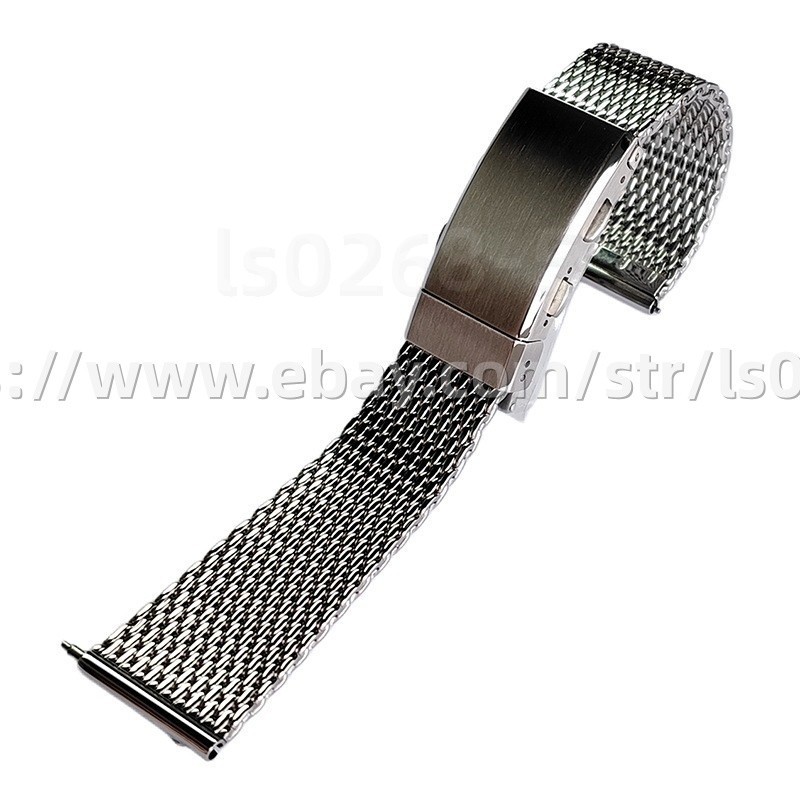 High Quality 20mm 316L Stainless Steel Mesh Watch Band Strap Bracelet Adjustable