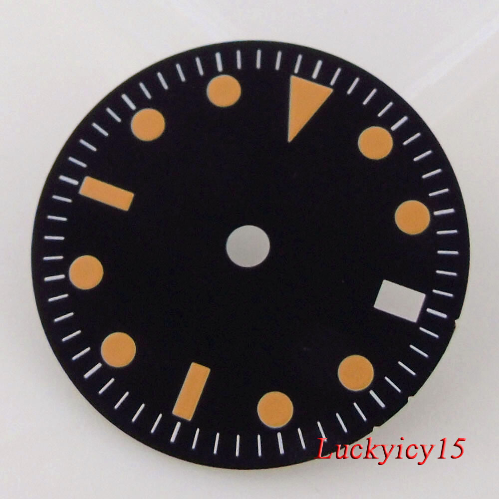 Tandorio 29MM Luminous White Watch Dial Date Fit NH34 NH34A Automatic Mens watch