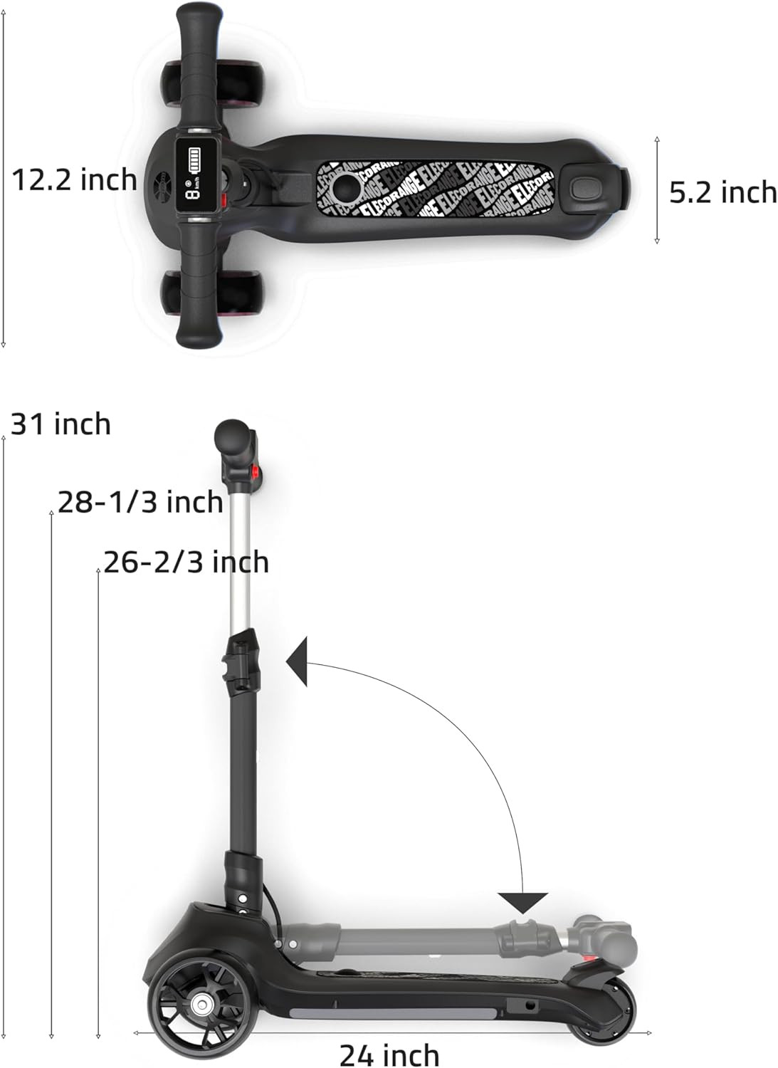 T200/T500 Balance Electric Scooter for Kids Age 4-9, 2 Types Front Wheels, Elect