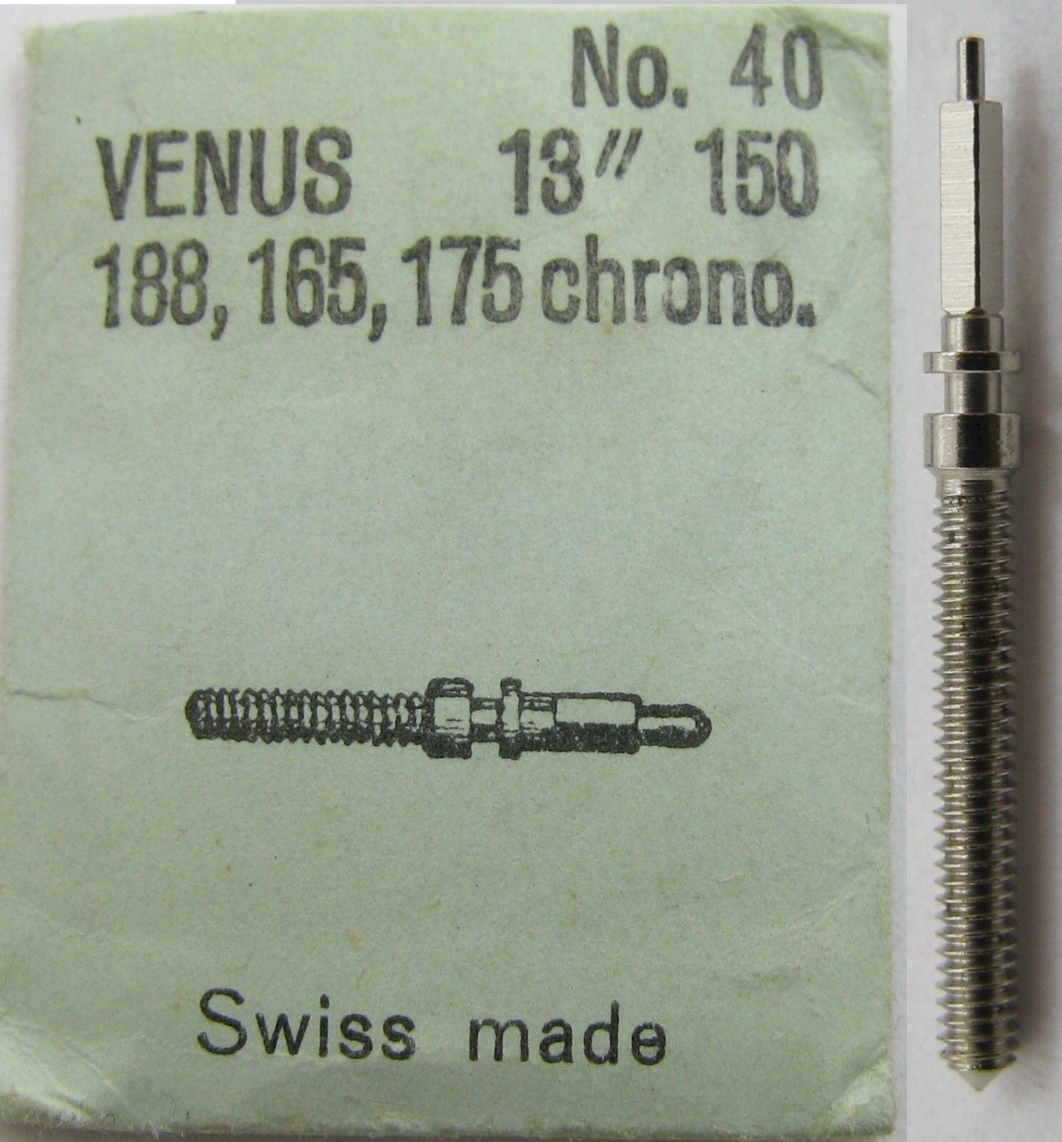 Venus 150 165 175 188 chronograph watch part: winding stem #401 * Tap 7 *