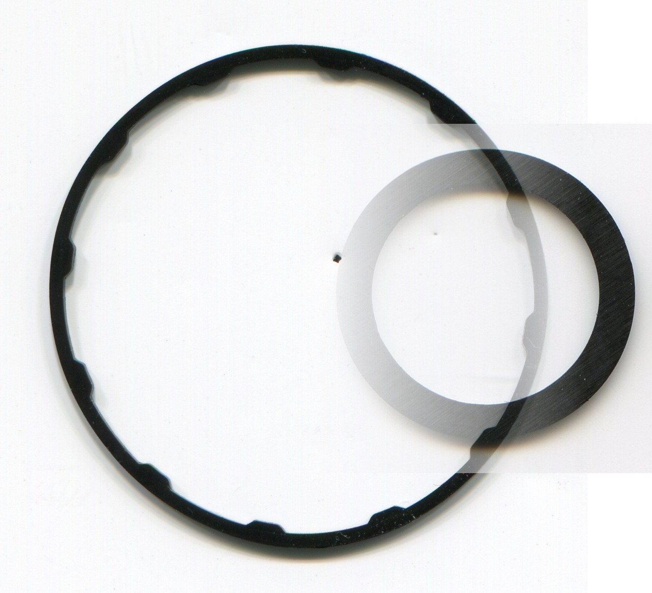 Bulova Accutron 214 G735 case Back Gasket with G736 hatch gasket “CLARK”